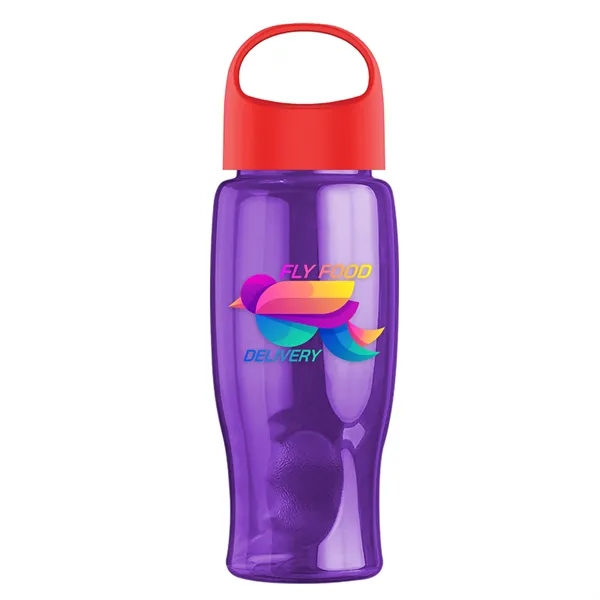 Poly-Pure - 27 Oz. Transparent Bottle With Oval Crest Lid... from ASI 40480 Koozie Group