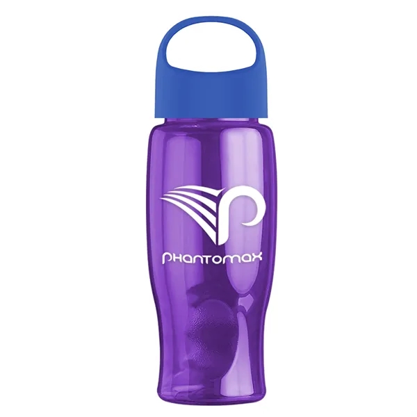 Poly-Pure - 27 Oz. Transparent Bottle With Oval Crest Lid... from ASI 40480 Koozie Group