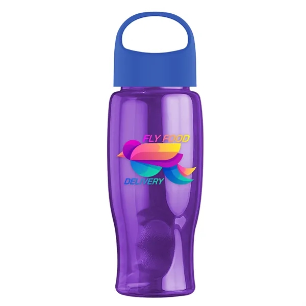 Poly-Pure - 27 Oz. Transparent Bottle With Oval Crest Lid... from ASI 40480 Koozie Group