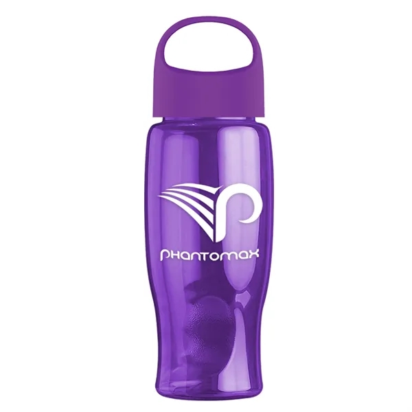 Poly-Pure - 27 Oz. Transparent Bottle With Oval Crest Lid... from ASI 40480 Koozie Group