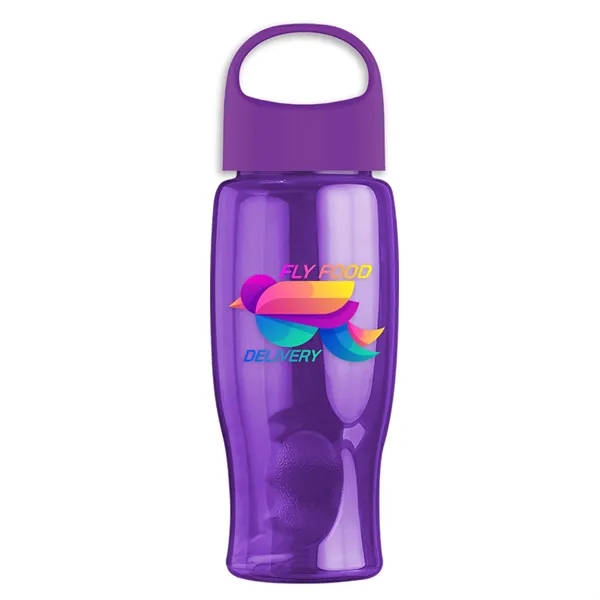 Poly-Pure - 27 Oz. Transparent Bottle With Oval Crest Lid... from ASI 40480 Koozie Group