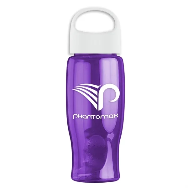 Poly-Pure - 27 Oz. Transparent Bottle With Oval Crest Lid... from ASI 40480 Koozie Group