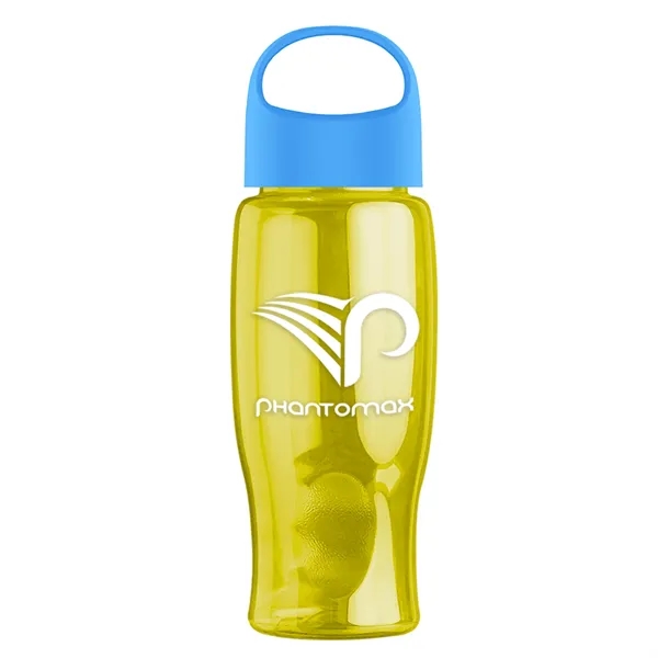 Poly-Pure - 27 Oz. Transparent Bottle With Oval Crest Lid... from ASI 40480 Koozie Group