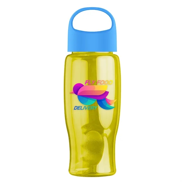 Poly-Pure - 27 Oz. Transparent Bottle With Oval Crest Lid... from ASI 40480 Koozie Group