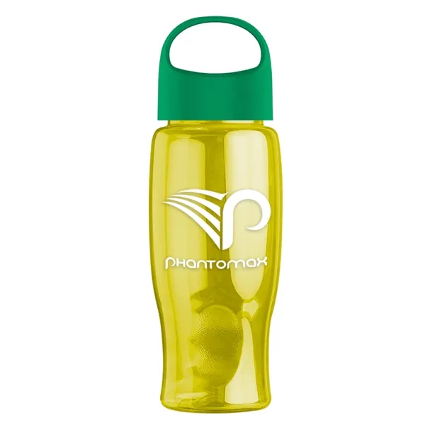 Poly-Pure - 27 Oz. Transparent Bottle With Oval Crest Lid... from ASI 40480 Koozie Group