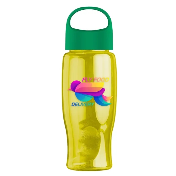 Poly-Pure - 27 Oz. Transparent Bottle With Oval Crest Lid... from ASI 40480 Koozie Group