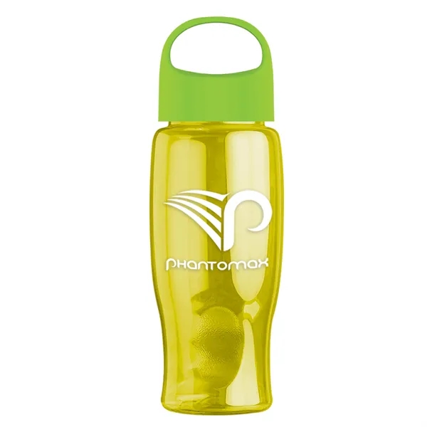 Poly-Pure - 27 Oz. Transparent Bottle With Oval Crest Lid... from ASI 40480 Koozie Group