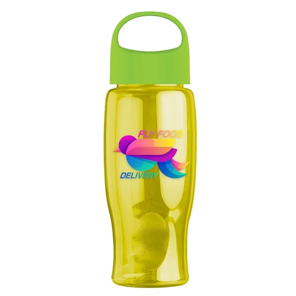 Poly-Pure - 27 Oz. Transparent Bottle With Oval Crest Lid... from ASI 40480 Koozie Group