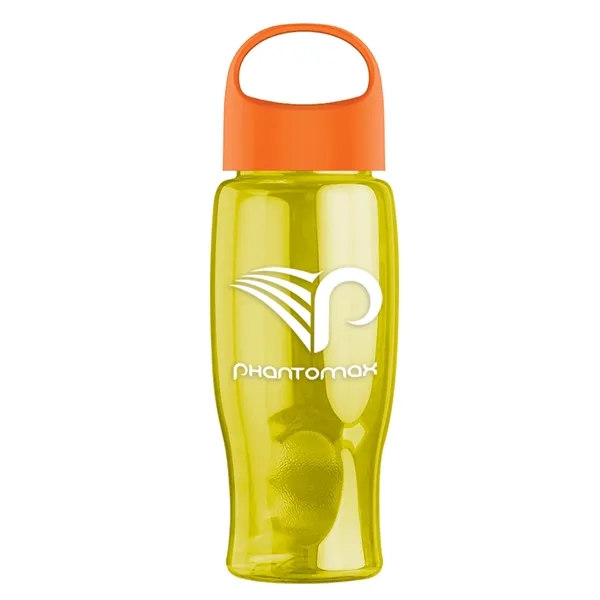 Poly-Pure - 27 Oz. Transparent Bottle With Oval Crest Lid... from ASI 40480 Koozie Group
