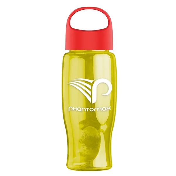 Poly-Pure - 27 Oz. Transparent Bottle With Oval Crest Lid... from ASI 40480 Koozie Group