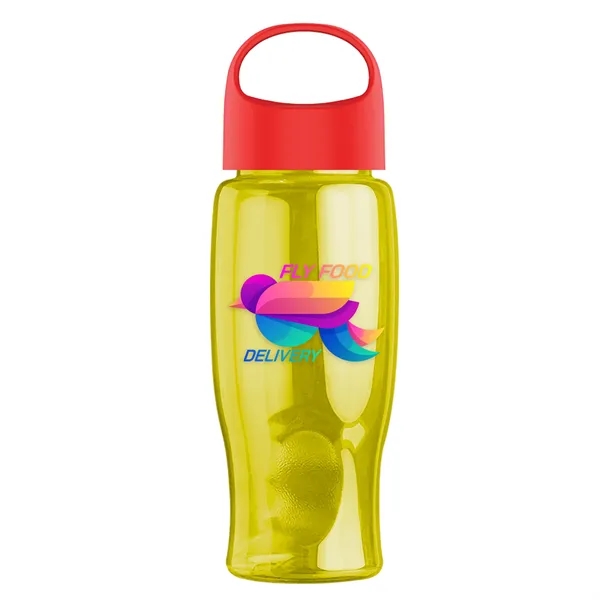 Poly-Pure - 27 Oz. Transparent Bottle With Oval Crest Lid... from ASI 40480 Koozie Group