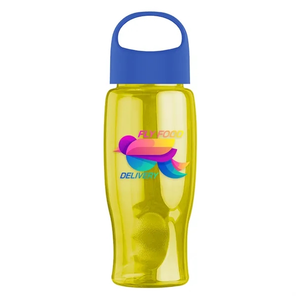 Poly-Pure - 27 Oz. Transparent Bottle With Oval Crest Lid... from ASI 40480 Koozie Group