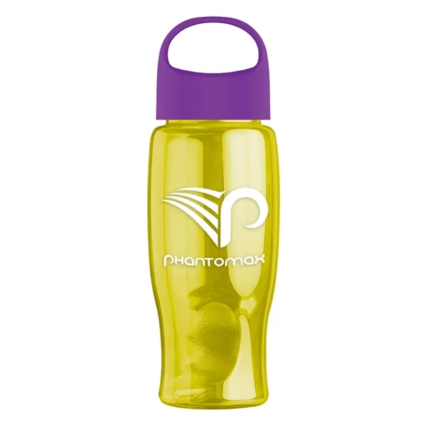 Poly-Pure - 27 Oz. Transparent Bottle With Oval Crest Lid... from ASI 40480 Koozie Group