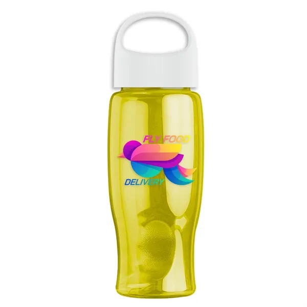 Poly-Pure - 27 Oz. Transparent Bottle With Oval Crest Lid... from ASI 40480 Koozie Group