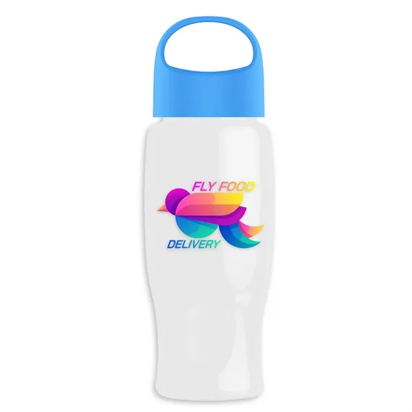Poly-Pure - 27 Oz. Transparent Bottle With Oval Crest Lid... from ASI 40480 Koozie Group