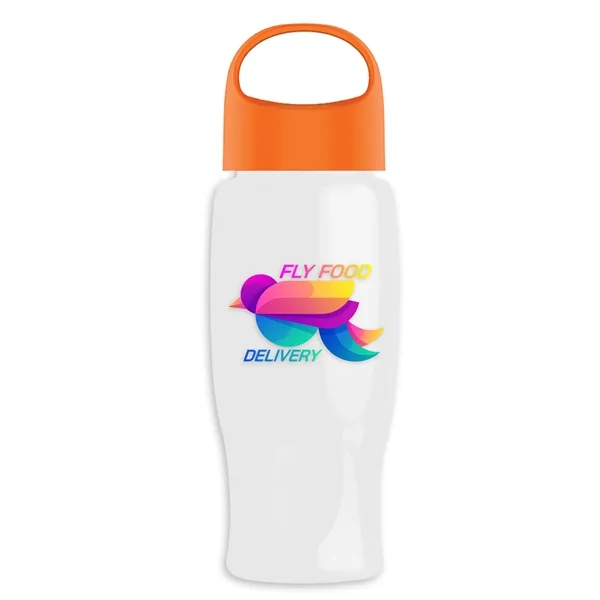Poly-Pure - 27 Oz. Transparent Bottle With Oval Crest Lid... from ASI 40480 Koozie Group