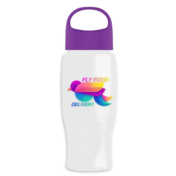 Poly-Pure - 27 Oz. Transparent Bottle With Oval Crest Lid... from ASI 40480 Koozie Group