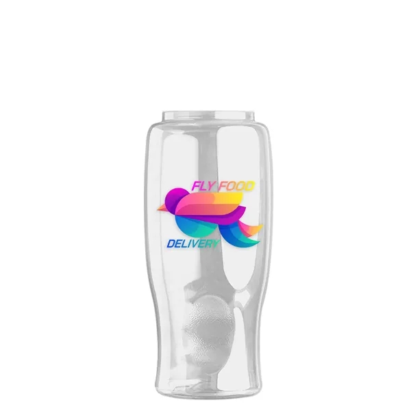 Poly-Pure - 27 Oz. Transparent Bottle With Oval Crest Lid... from ASI 40480 Koozie Group