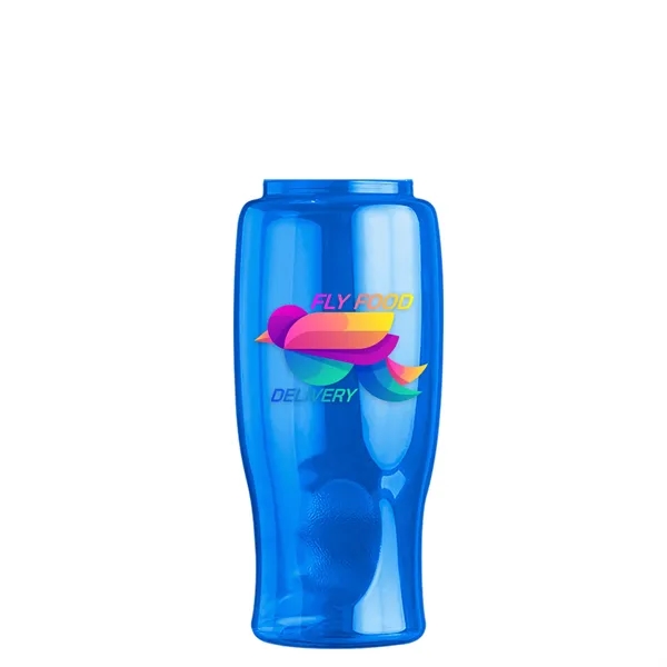 Poly-Pure - 27 Oz. Transparent Bottle With Oval Crest Lid... from ASI 40480 Koozie Group