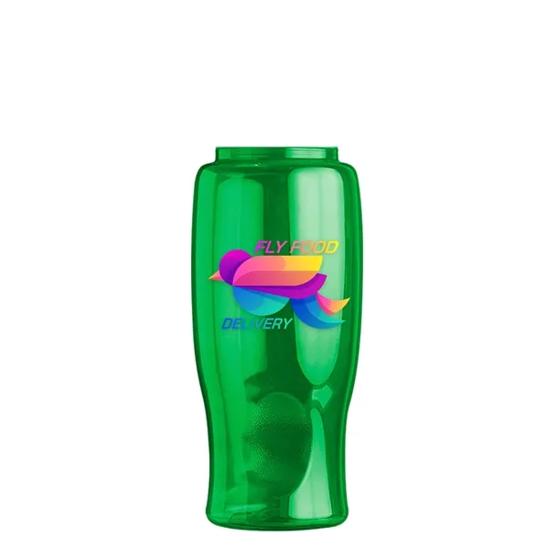 Poly-Pure - 27 Oz. Transparent Bottle With Oval Crest Lid... from ASI 40480 Koozie Group