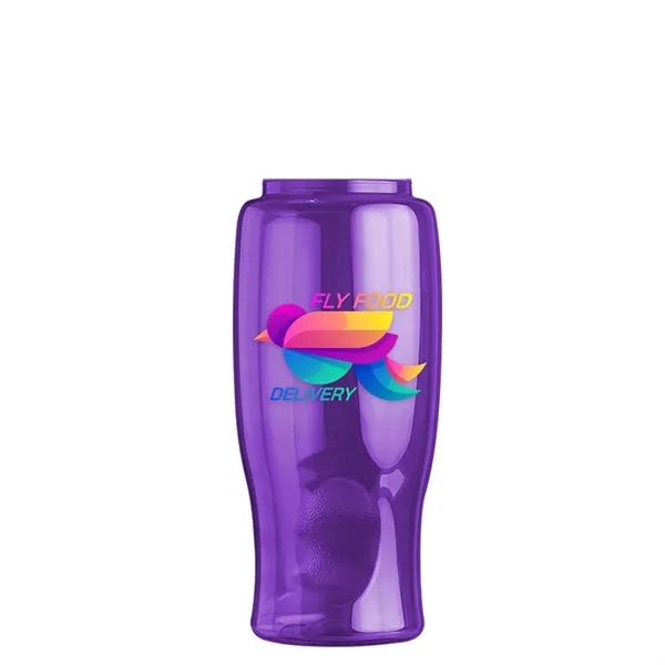 Poly-Pure - 27 Oz. Transparent Bottle With Oval Crest Lid... from ASI 40480 Koozie Group