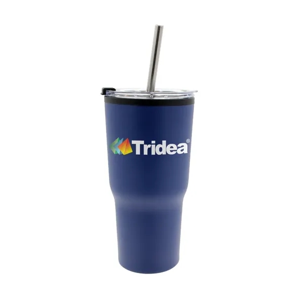 20 oz. Ares Recycled Tumbler with Stainless Straw Lid, Full... from ASI 30270 Aakron Line