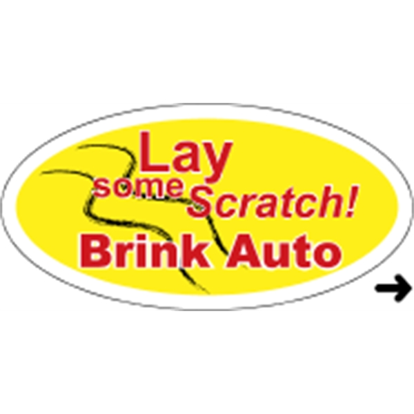 1.375" x 2.75" oval shaped roll labels with a one color... from ASI 89910 Stouse, LLC