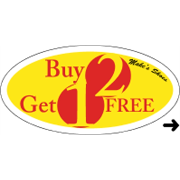 1.375" x 2.75" oval shaped roll labels with a one color... from ASI 89910 Stouse, LLC