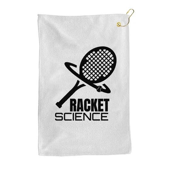 27 oz. Poly-pure transparent bottle with microfiber golf towel. Towel is... from ASI 40480 Koozie Group