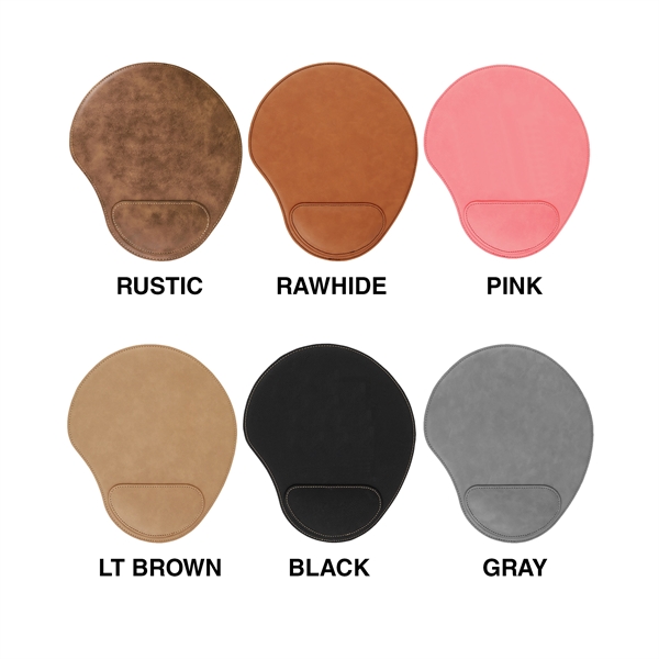 10 1/4" x 9" leatherette mouse pad with laser engraved imprinting.... from ASI 59080 Halls & Company