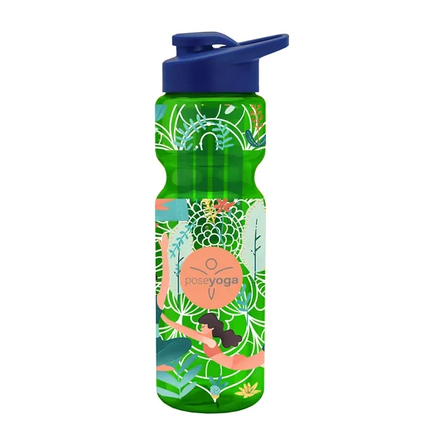 Champion 28 Oz. Transparent Bottle - Drink Thru Lid and Large... from ASI 40480 Koozie Group