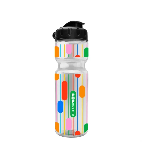 Transparent bottle with a flip top lid, 28 oz.... from ASI 40480 Koozie Group