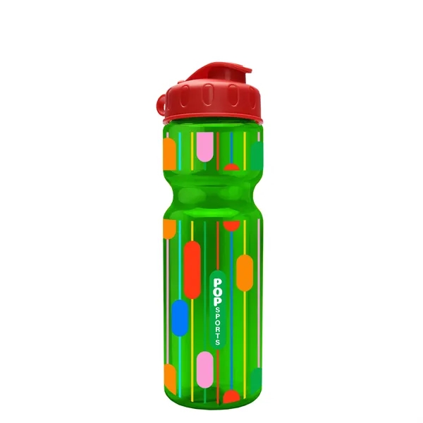 Transparent bottle with a flip top lid, 28 oz.... from ASI 40480 Koozie Group