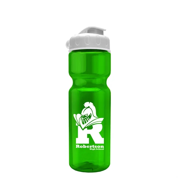Transparent bottle with a flip top lid, 28 oz.... from ASI 40480 Koozie Group