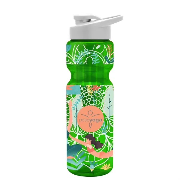 Champion 28 Oz. Transparent Bottle - Drink Thru Lid and Large... from ASI 40480 Koozie Group