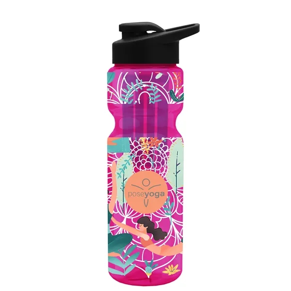 Champion 28 Oz. Transparent Bottle - Drink Thru Lid and Large... from ASI 40480 Koozie Group