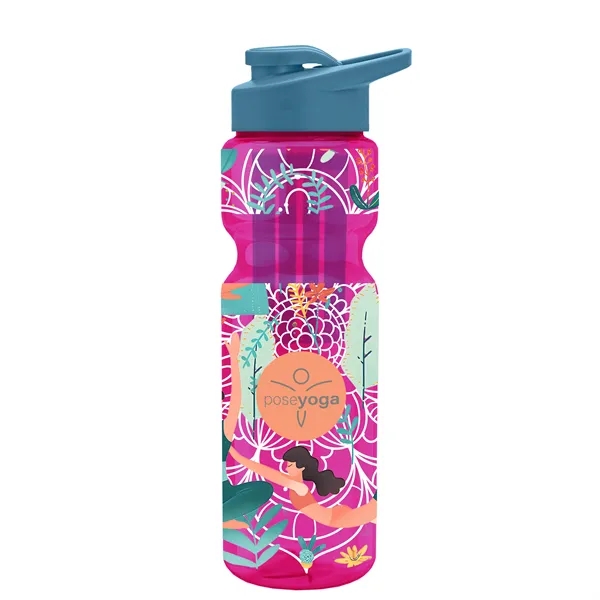 Champion 28 Oz. Transparent Bottle - Drink Thru Lid and Large... from ASI 40480 Koozie Group