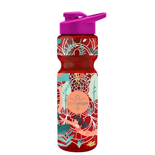 Champion 28 Oz. Transparent Bottle - Drink Thru Lid and Large... from ASI 40480 Koozie Group