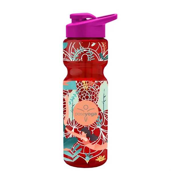 Champion 28 Oz. Transparent Bottle - Drink Thru Lid and Large... from ASI 40480 Koozie Group