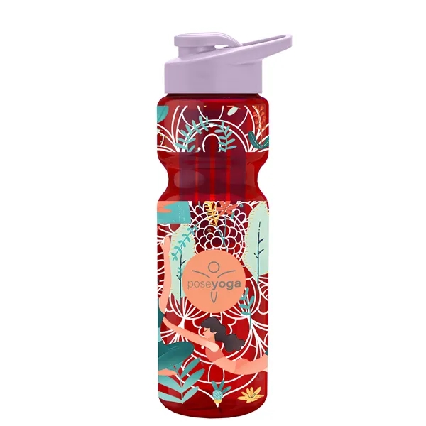 Champion 28 Oz. Transparent Bottle - Drink Thru Lid and Large... from ASI 40480 Koozie Group