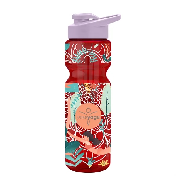 Champion 28 Oz. Transparent Bottle - Drink Thru Lid and Large... from ASI 40480 Koozie Group