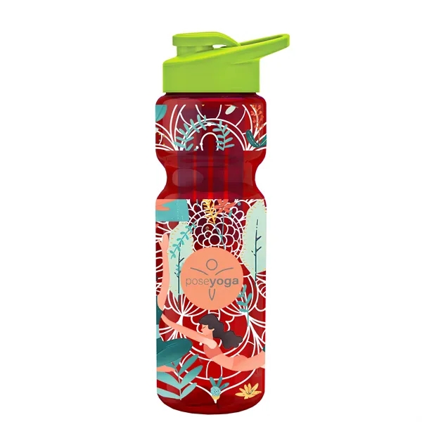 Champion 28 Oz. Transparent Bottle - Drink Thru Lid and Large... from ASI 40480 Koozie Group