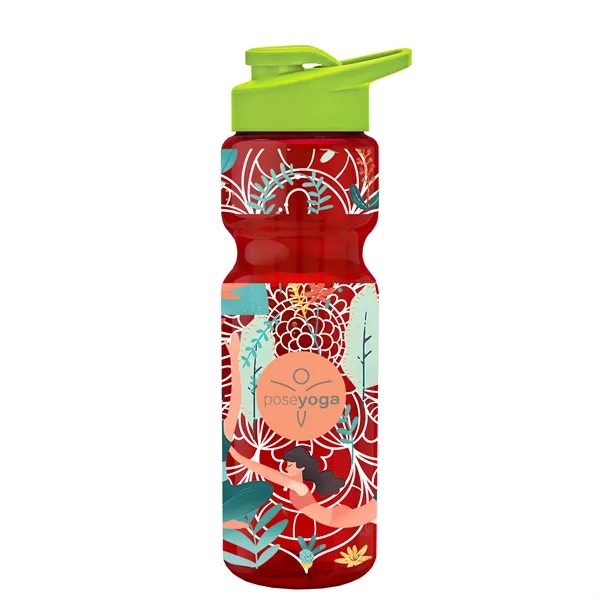 Champion 28 Oz. Transparent Bottle - Drink Thru Lid and Large... from ASI 40480 Koozie Group