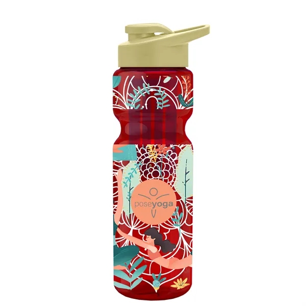 Champion 28 Oz. Transparent Bottle - Drink Thru Lid and Large... from ASI 40480 Koozie Group