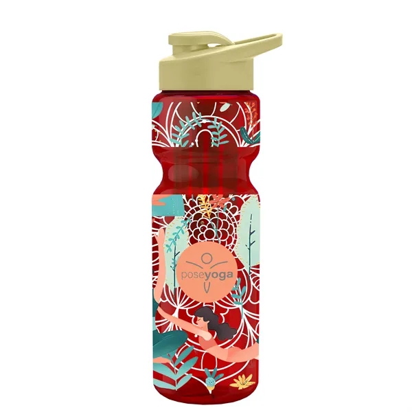 Champion 28 Oz. Transparent Bottle - Drink Thru Lid and Large... from ASI 40480 Koozie Group