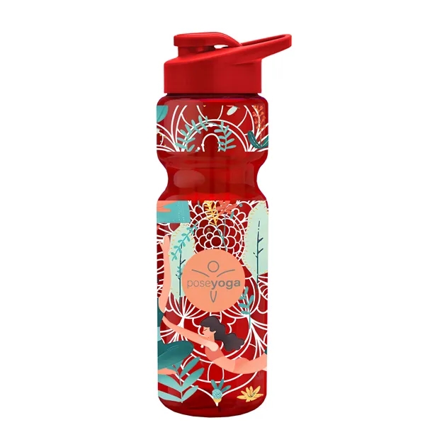 Champion 28 Oz. Transparent Bottle - Drink Thru Lid and Large... from ASI 40480 Koozie Group