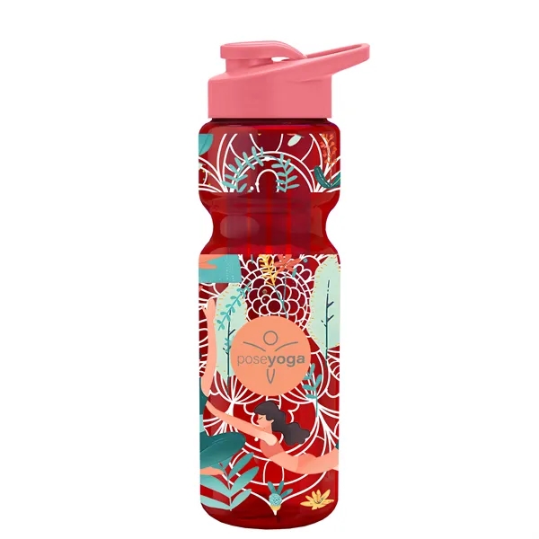 Champion 28 Oz. Transparent Bottle - Drink Thru Lid and Large... from ASI 40480 Koozie Group