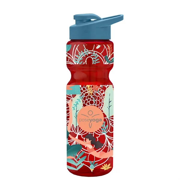 Champion 28 Oz. Transparent Bottle - Drink Thru Lid and Large... from ASI 40480 Koozie Group