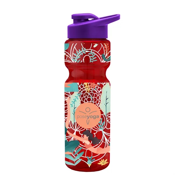 Champion 28 Oz. Transparent Bottle - Drink Thru Lid and Large... from ASI 40480 Koozie Group