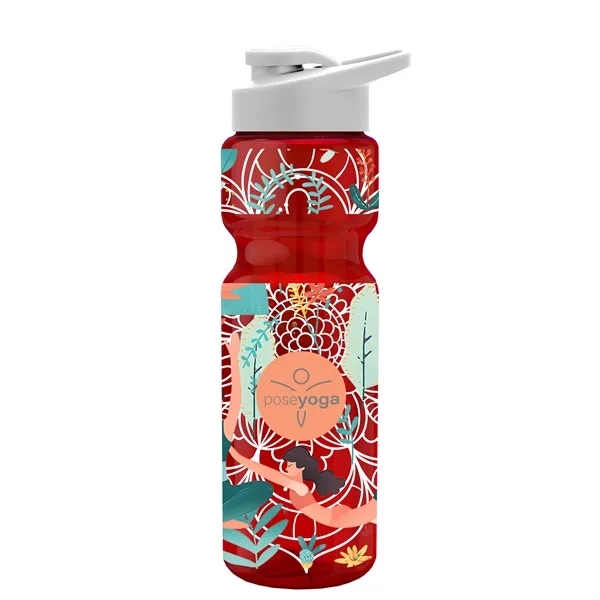 Champion 28 Oz. Transparent Bottle - Drink Thru Lid and Large... from ASI 40480 Koozie Group